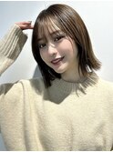 切りっぱなしボブ結べるボブミディアムボブ大人ボブ外はね