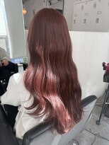 バンクスヘアー(BANK'S HAIR)&nbsp;モーヴピンク×艶髪×ロングレイヤー×髪質改善カラー