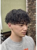 メンズパーマ ホワイトメッシュ メンズメッシュ