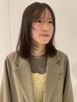 ヘアーアイストゥーレ(HAIR ICI TRE)&nbsp;レイヤーボブダークブラウン暗髪夏カラーミルクブラウン