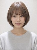 【HEY 松本】ひし形ショートボブ×ミルクティーグレージュ