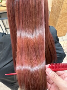 ヘアブランコブランコ 横浜(hair blanco_blanco) 似合わせカット/くびれヘア/デザインカラー/艶ボルドー[横浜駅]