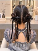 カチモリツイン団子(ヘアセットサロンAchieve)