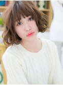 *bliss川口*前下がり丸みショート☆ふわくしゅくせ毛風ct2