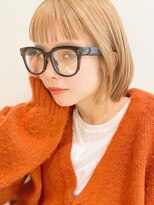 ディッセンバー 神宮前(December)&nbsp;ボブ/まとまるボブ くすみベージュショートバング