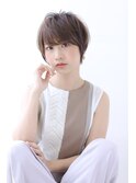 イメチェンローライトフォギーベージュ小顔ワンサイドショート
