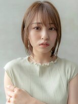 ヌーディーカラー/サラツヤロング/ふんわりミディアム/小顔ヘア
