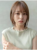 ヌーディーカラー/サラツヤロング/ふんわりミディアム/小顔ヘア