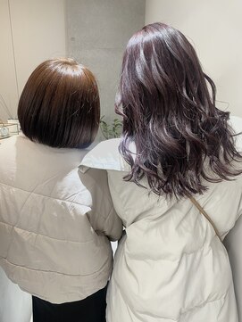 サンド 池袋(sand) ラベンダーカラー/池袋/ボブ/カラー/ベージュカラー