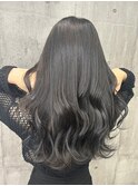 艶感 グレージュアッシュカラー 透明感 20代30代 ロング
