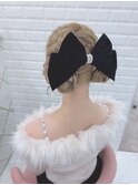 編み込みツインおだんご♪