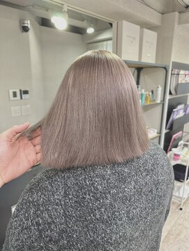 アジールヘア 所沢プロペ通り店(agir hair) ヘルシーロング美髪ケアブリーチミルクティーベージュ所沢練馬