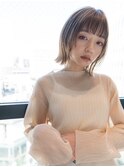 大人かわいい前髪セシルカットココアブラウンフリンジウェーブ