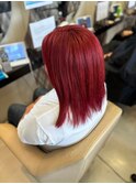 秋のうる艶ヘアカラー 髪質改善Tr/ビビッドレッド