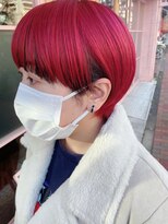 イルウィ(irwi)&nbsp;【デザインカラー】レッドアンブレラカラー　マッシュショート