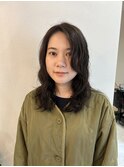 ミディアムパーマスタイル