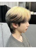 【GEEKS渋谷】センターパートショートウルフ/エンドカラー/韓国