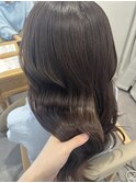 髪質改善つやつやブラウンカラーマロンベージュ顔周りレイヤー