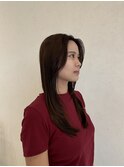 顔まわりレイヤーで垢抜け◎韓国風レイヤーカット/黒髪