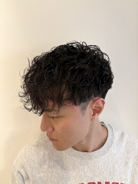 アンド グラフ(& Graph.) 無造作ニュアンスツーブロックメンズパーママッシュショート