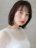 モッズヘア 越谷(mod's hair)&nbsp;ダークブラウンウェットヘア伸ばしかけボブディX越谷30代40代