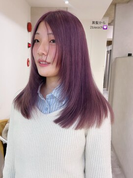 ムジャク(MUJAK) 福岡 久留米 ラベンダーピンク レイヤーカット