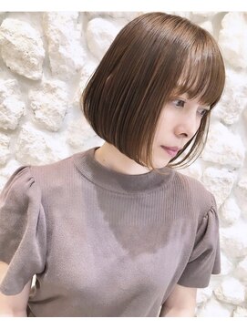 モアナ バイ ヘッドライト 二俣川店(Moana by HEADLIGHT) Moana【二俣川】#ミニボブ#ベージュ#髪質改善トリートメント