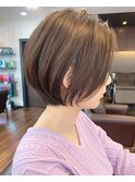 【畑中正敏】20代30代40代◎丸みくびれショート/グレーベージュ