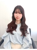 透明感×血色感◎ピンクブラウン×レイヤーロング