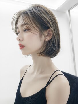 メロ 恵比寿(melo) 大人ショートレイヤー白髪ぼかし脱白髪染め 30代40代50代60代