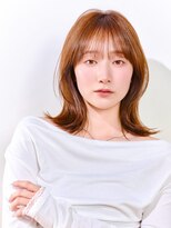カーニバル 江古田(CARNIVAL) ミディアムレイヤー/大人可愛い/シースルーバング/ベージュ