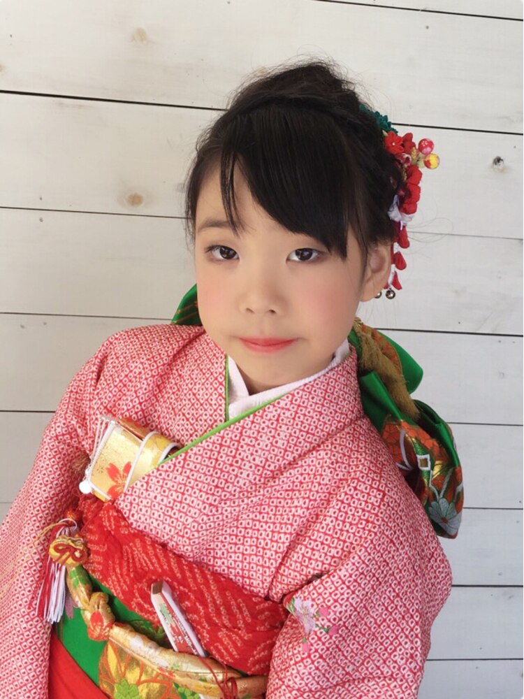 アイボリー♡七五三 7歳 女の子 セット 一式 ピンク くすみカラー 