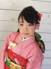 七五三 7歳 女の子 着付け ヘアセット メイク