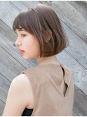 ゆるふわボブ アッシュカラー 透明感
