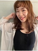 オン眉×ナチュラルウェーブ