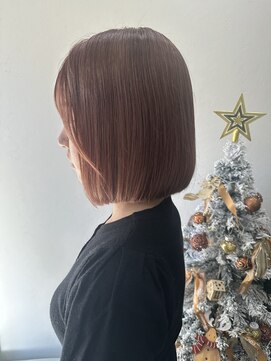 ロンドネートゥル 新潟(Lond naitre) 山本　ピンクコーラルハイトーンボブ