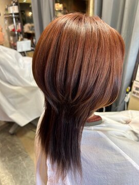 ヘアーメイク リボーン ムーヴ(hair make re:bbon move) くびれレッドカラー