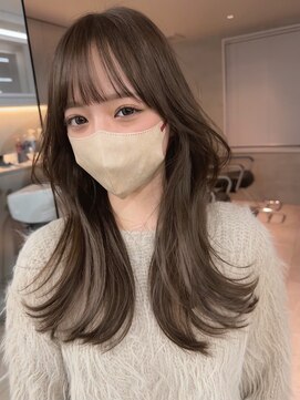 サイン 表参道(SIGN) 韓国ヘアイメチェンハッシュカット似合わせカットレッドブラウン