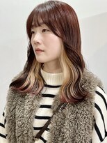 サクラ オモテサンドウ(SAKURA)&nbsp;バレないインナーカラー！グラデーションピンク×レッドブラウン