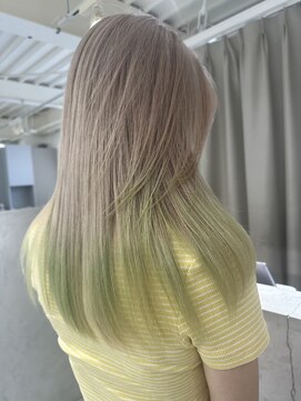 イト(ito.) white beige × lime green