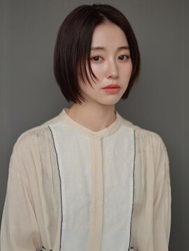 シーン(SCENE) 顔周りカット 切りっぱなしボブ アッシュカラー【天神/今泉】