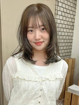 パークレーン アイス イヴェン(park lane ICI yeven) オリーブベージュ 顔周りレイヤー /akari