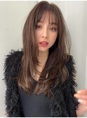 似合わせカット/ロングレイヤー/シャギーカット/ぱっつん前髪
