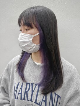 パドル(Paddle) レイヤーカット/イヤリングカラー/ラベンダーカラー/顔周り