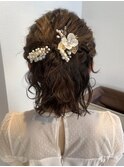 【流音】ヘアアレンジ/ヘアセット/ハーフアップ/結婚式/お呼ばれ