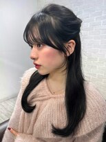 レイラバイアフロート 吉祥寺(Lila by afloat)&nbsp;韓国ヘア/顔周りカット/小顔カット/暗髪/グレーブラック