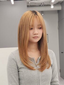 エニフォーイーストハム(Eni for eastham) オレンジベージュ/ストレートロング