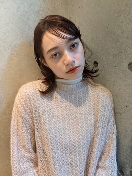 レジュアル(RESSUAL) ホワイトグレージュミニウルフデジタルパーマチェリーブラウン