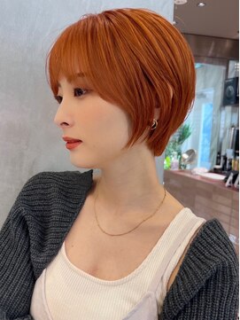 ロンドアジュール 横浜(Lond azur) ミニウルフレイヤーカット顔周り前髪韓国ショートボブ/横浜