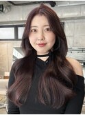 フェミニンカール大人ヘアモテ髪前髪パーマオフィスヘア